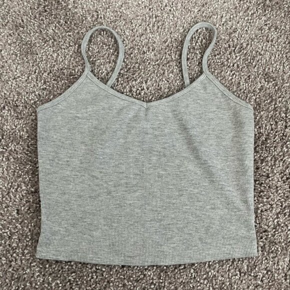 Grey Shein Crop Tank Top Size XS - Picture 1 of 5